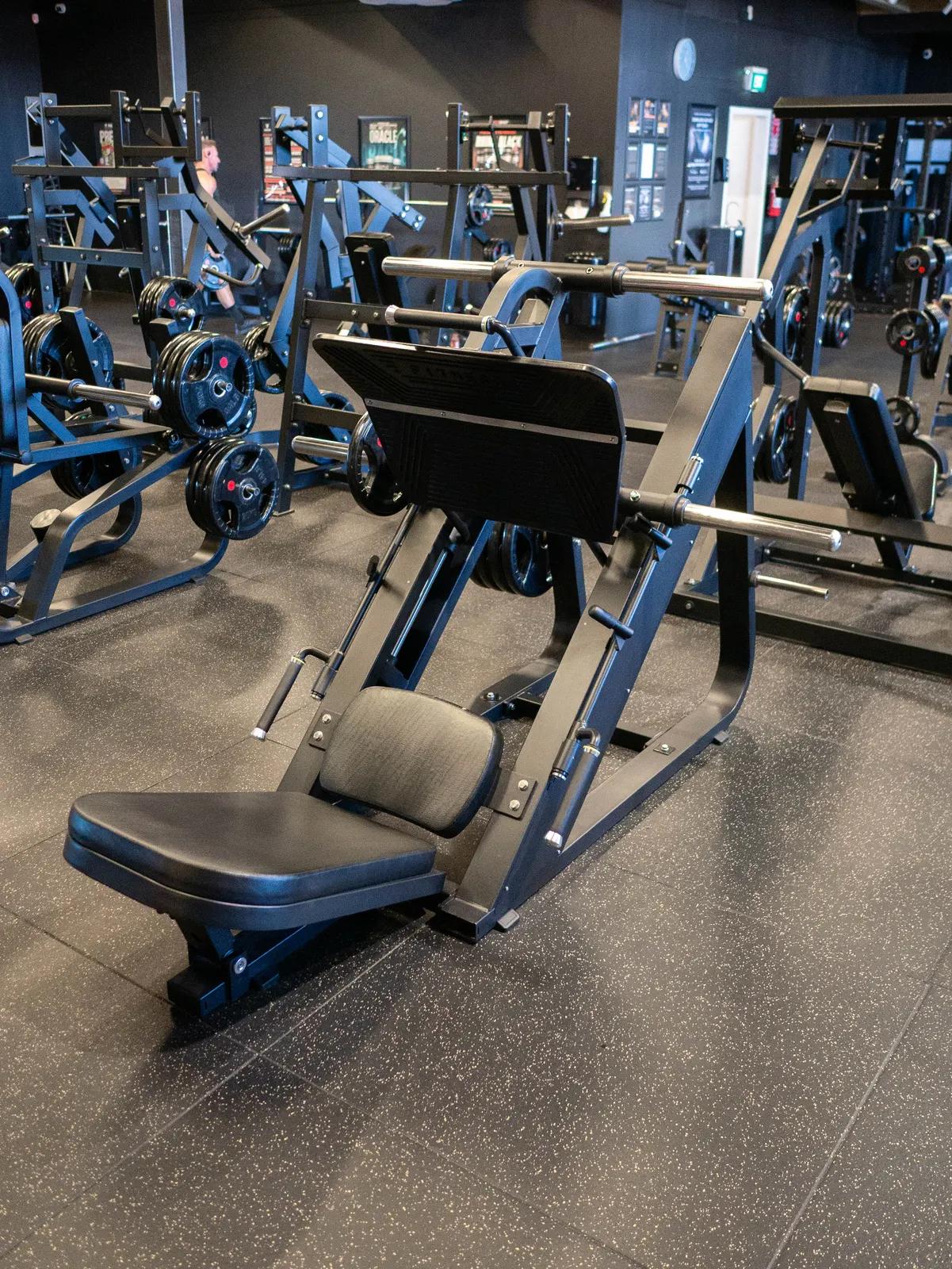 Plate-Loaded Angled Seated Leg Press at Inception Gym Christchurch