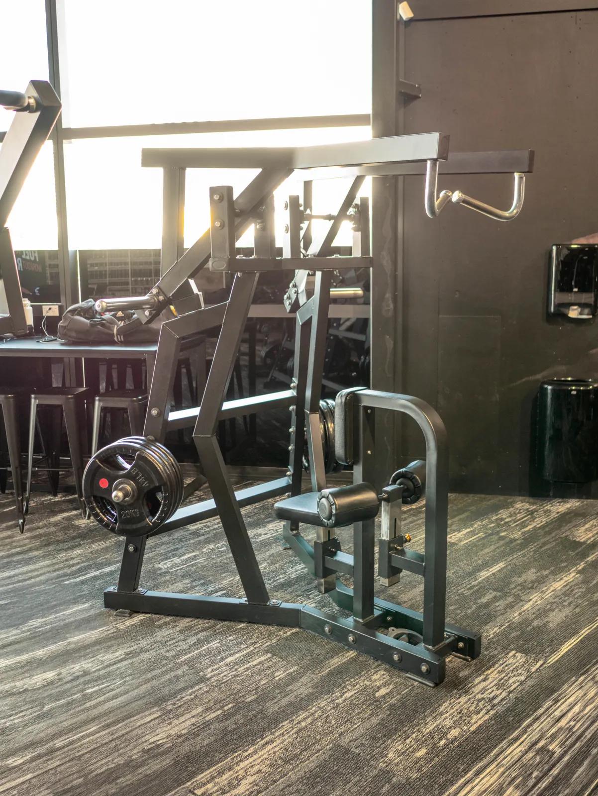 Plate-Loaded Iso-Lateral High-Row Machine at Inception Gym Christchurch