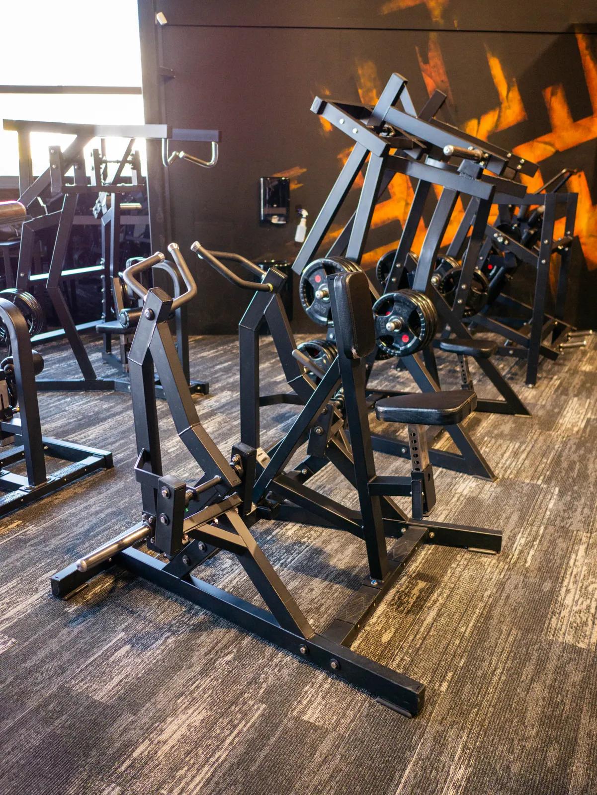 Plate-Loaded Seated Row Machine at Inception Gym Christchurch