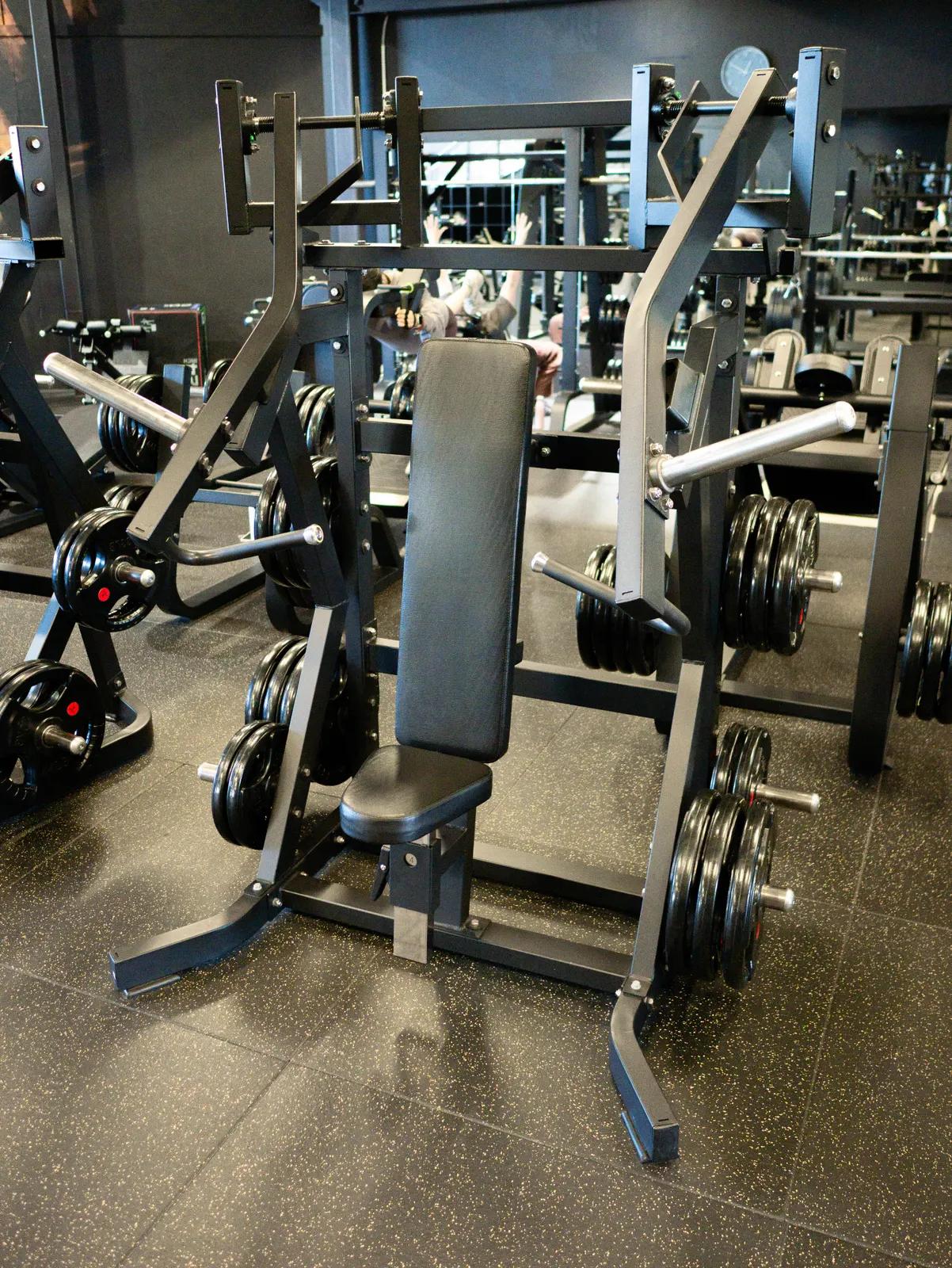 Plate-Loaded Upright Chest Press Machine at Inception Gym Christchurch