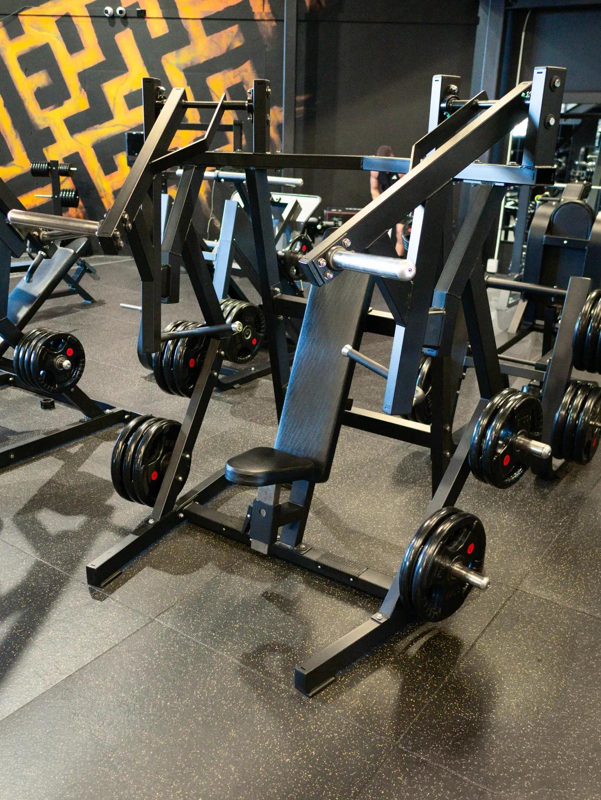 Plate-Loaded Vertical Chest Press Machine at Inception Gym Christchurch