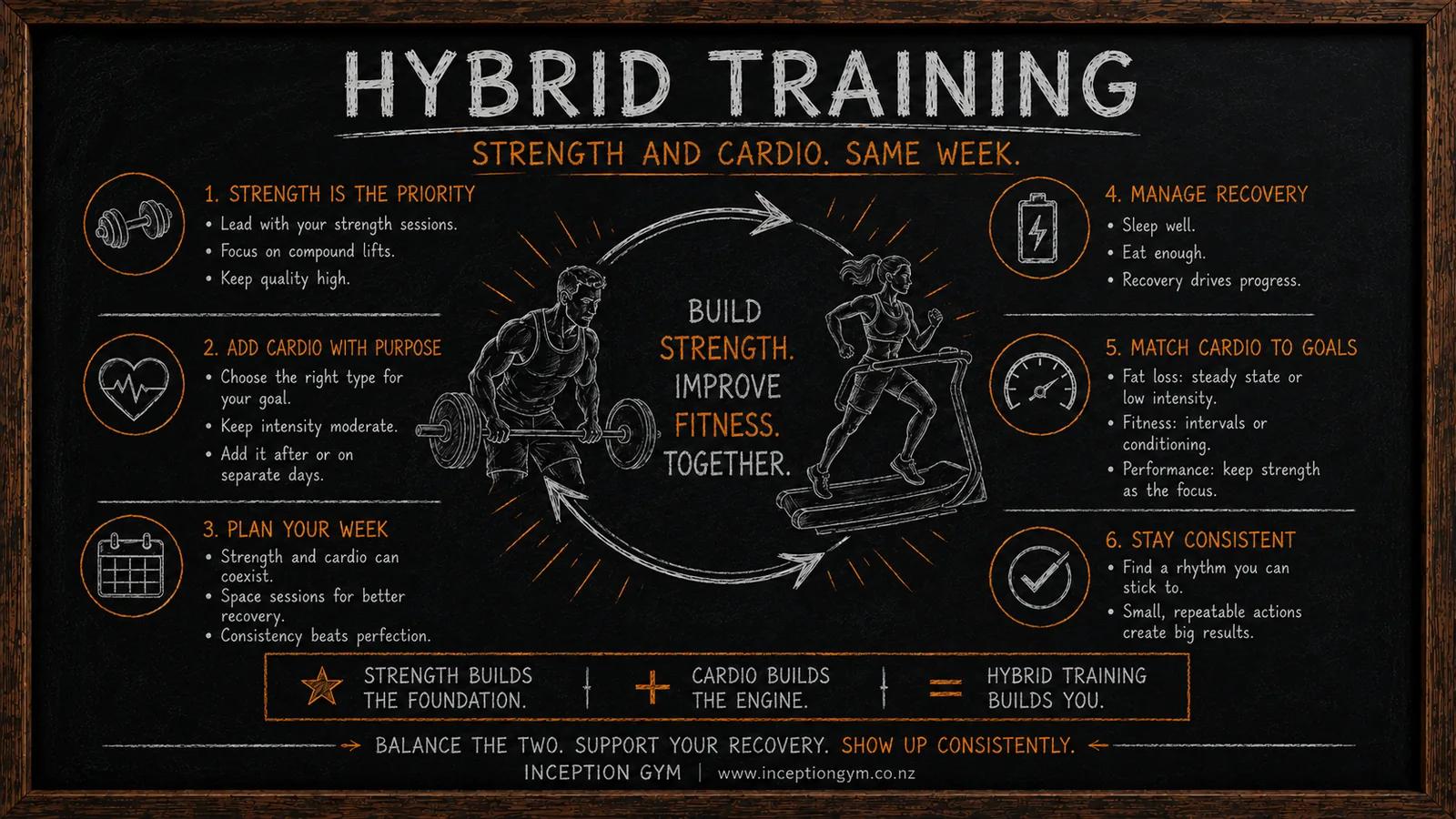 Inception Gym Christchurch training floor showing strength machines and cardio equipment together in one 800 square metre space