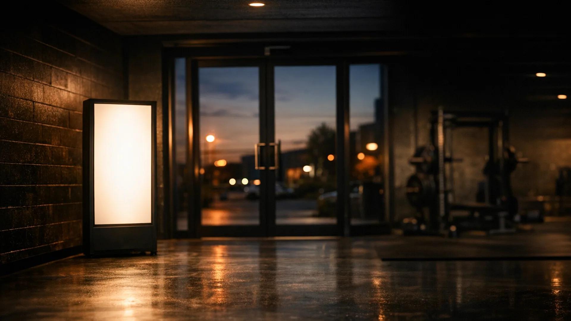 Inception Gym Christchurch entrance at Tower Junction at dusk